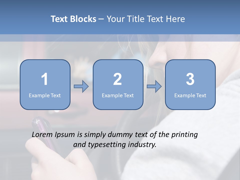 A Girl Is Texting On Her Phone While Driving A Car PowerPoint Template
