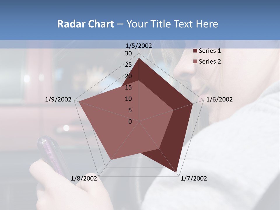 A Girl Is Texting On Her Phone While Driving A Car PowerPoint Template