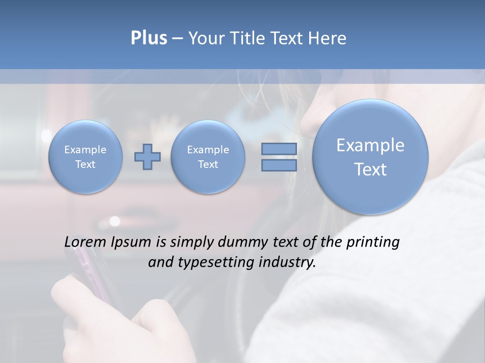 A Girl Is Texting On Her Phone While Driving A Car PowerPoint Template