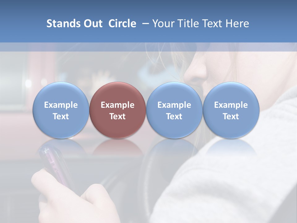 A Girl Is Texting On Her Phone While Driving A Car PowerPoint Template