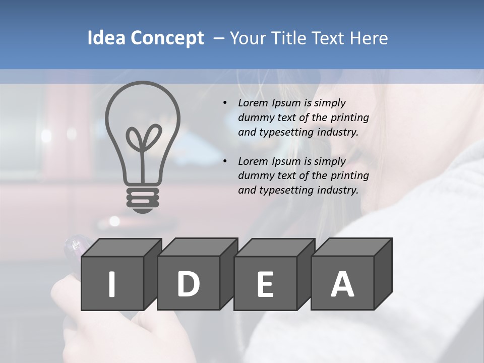 A Girl Is Texting On Her Phone While Driving A Car PowerPoint Template