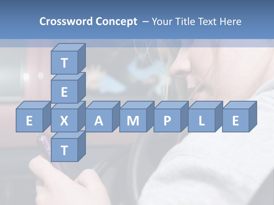 A Girl Is Texting On Her Phone While Driving A Car PowerPoint Template