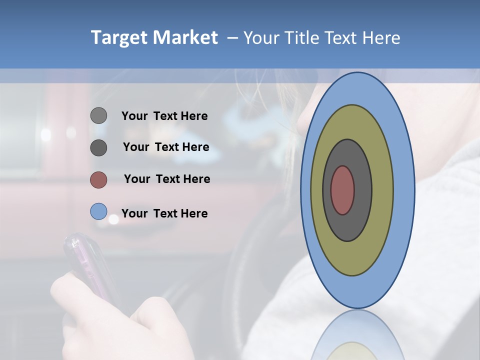 A Girl Is Texting On Her Phone While Driving A Car PowerPoint Template