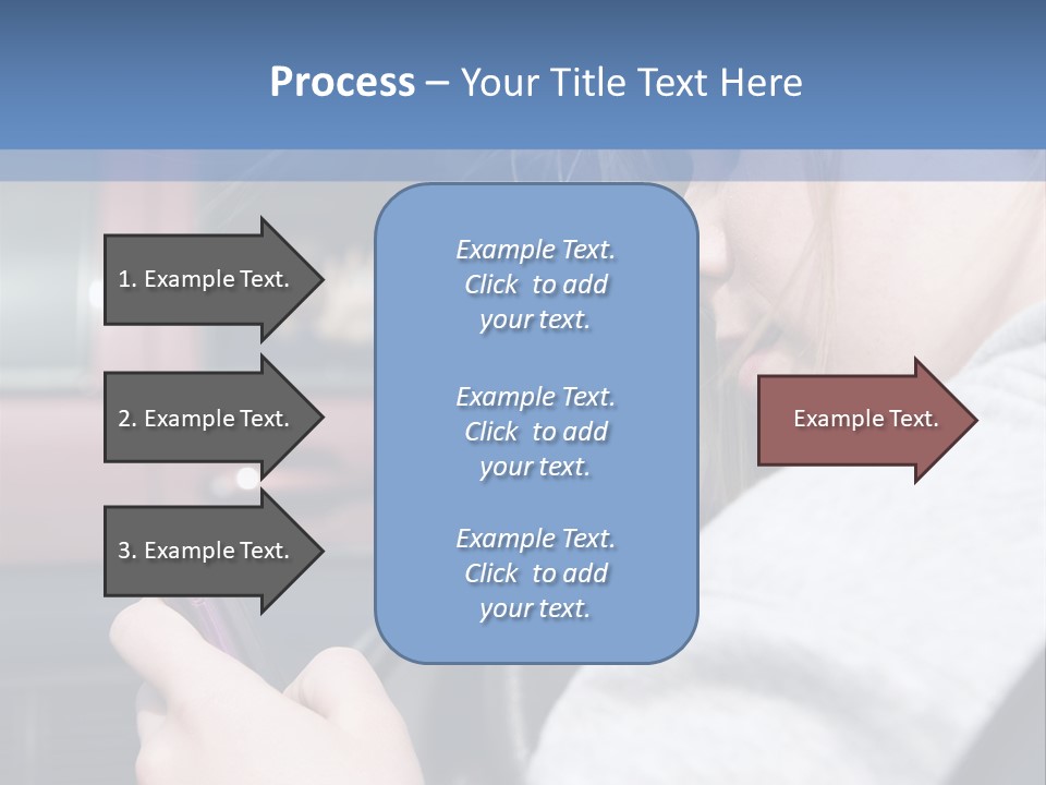 A Girl Is Texting On Her Phone While Driving A Car PowerPoint Template