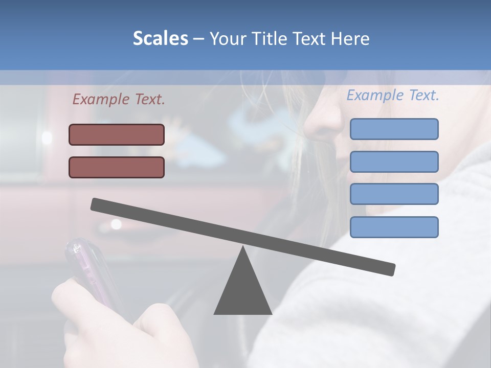 A Girl Is Texting On Her Phone While Driving A Car PowerPoint Template