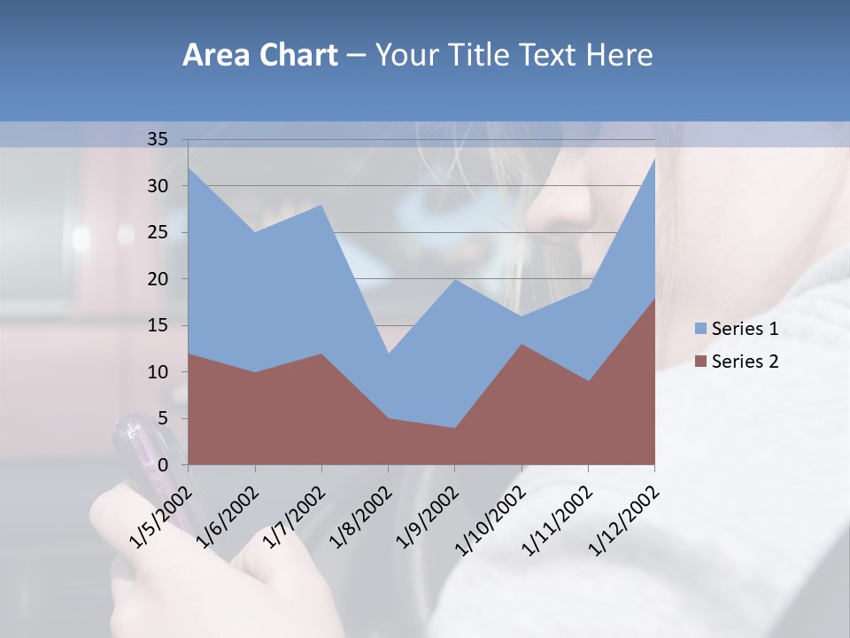 A Girl Is Texting On Her Phone While Driving A Car PowerPoint Template