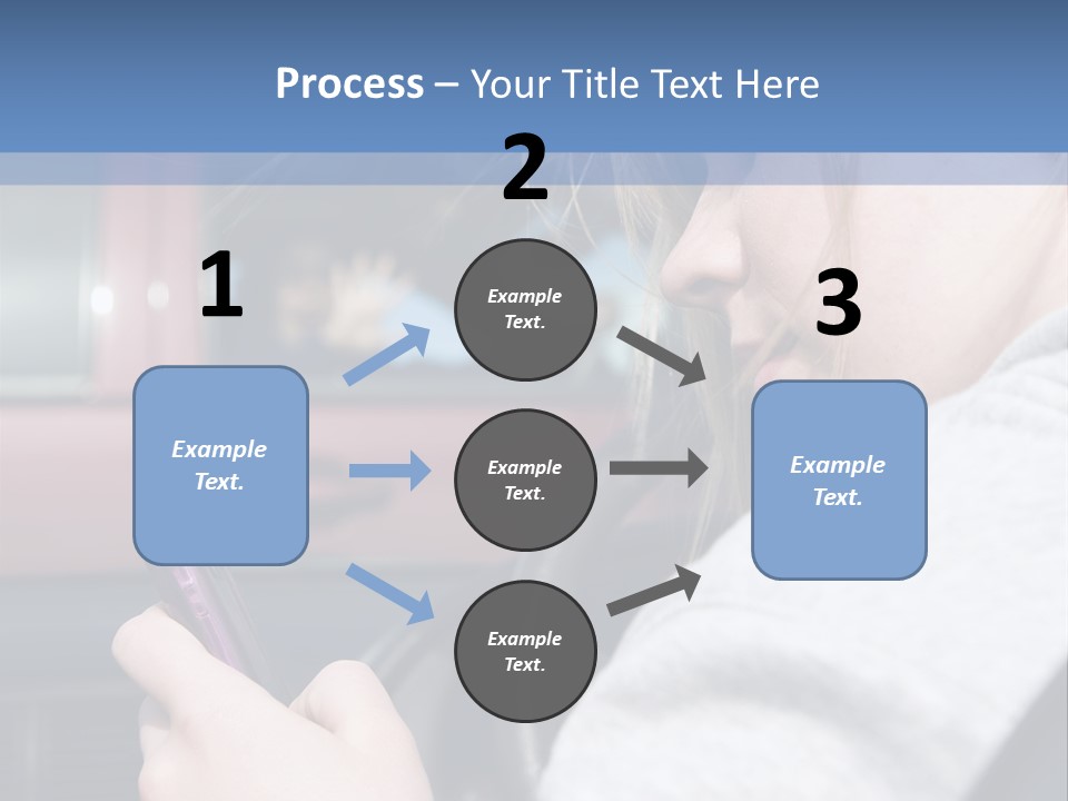 A Girl Is Texting On Her Phone While Driving A Car PowerPoint Template