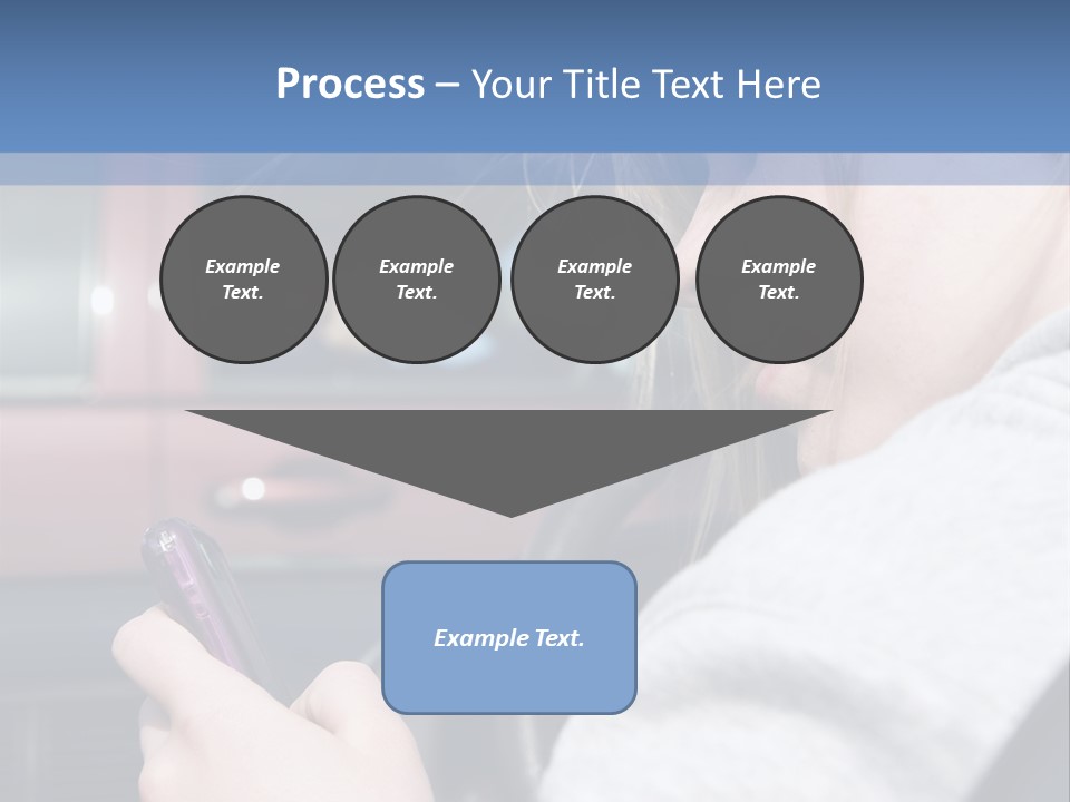 A Girl Is Texting On Her Phone While Driving A Car PowerPoint Template