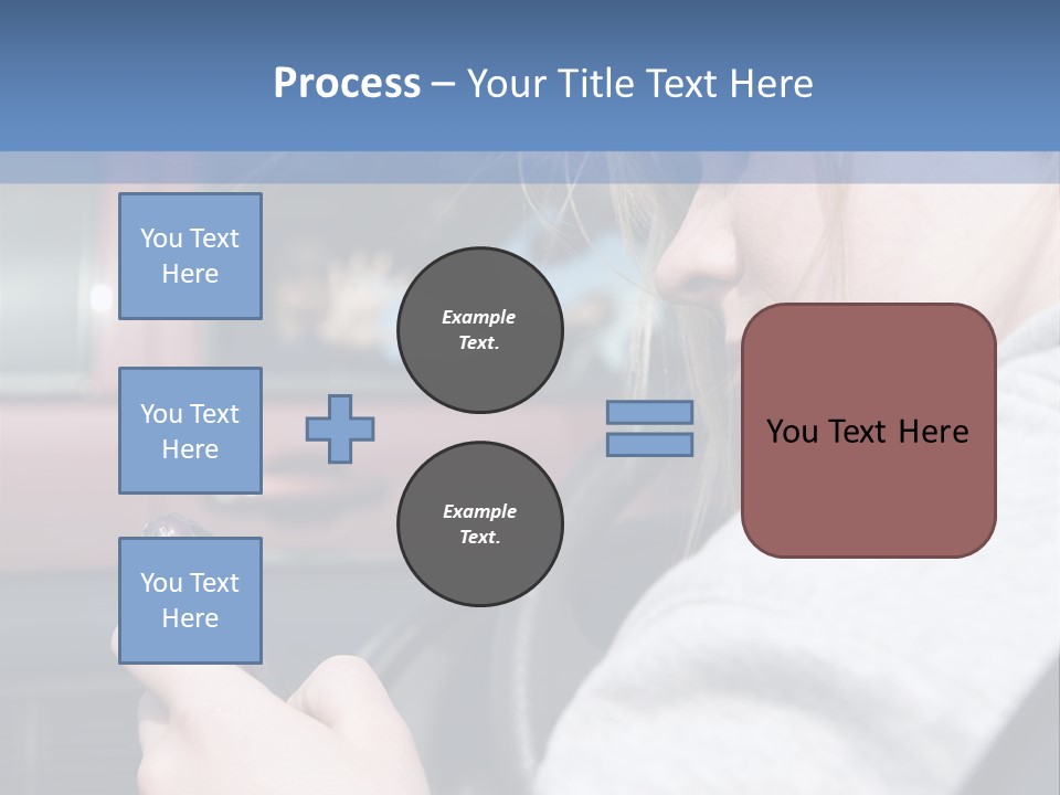 A Girl Is Texting On Her Phone While Driving A Car PowerPoint Template