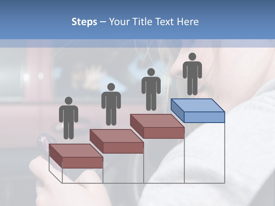 A Girl Is Texting On Her Phone While Driving A Car PowerPoint Template