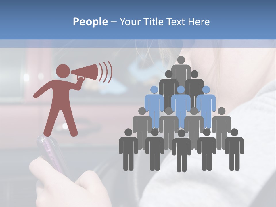 A Girl Is Texting On Her Phone While Driving A Car PowerPoint Template