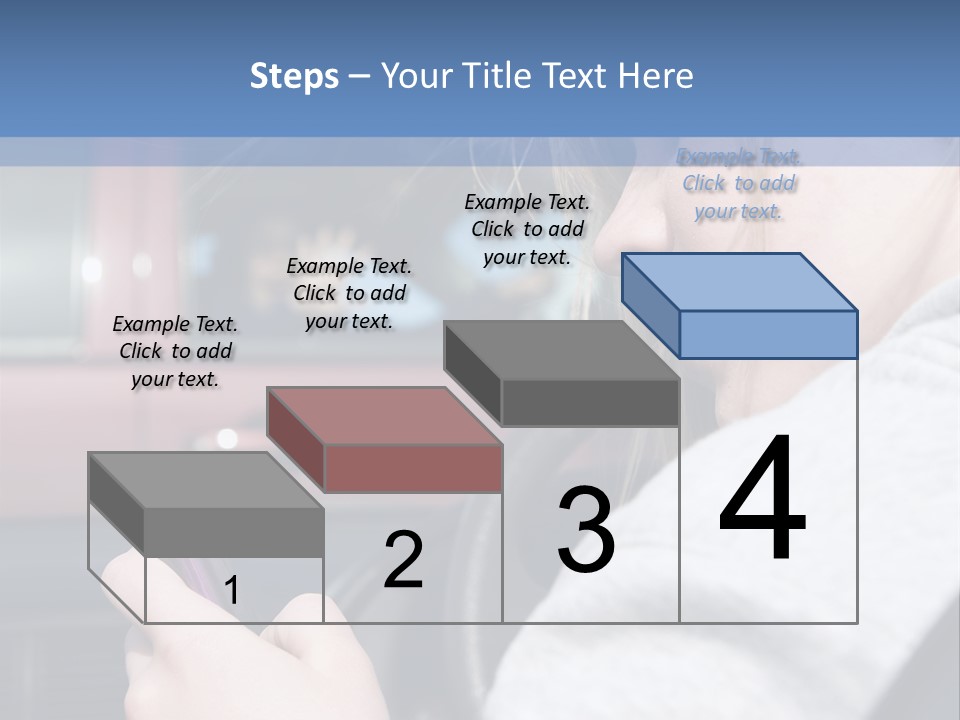 A Girl Is Texting On Her Phone While Driving A Car PowerPoint Template