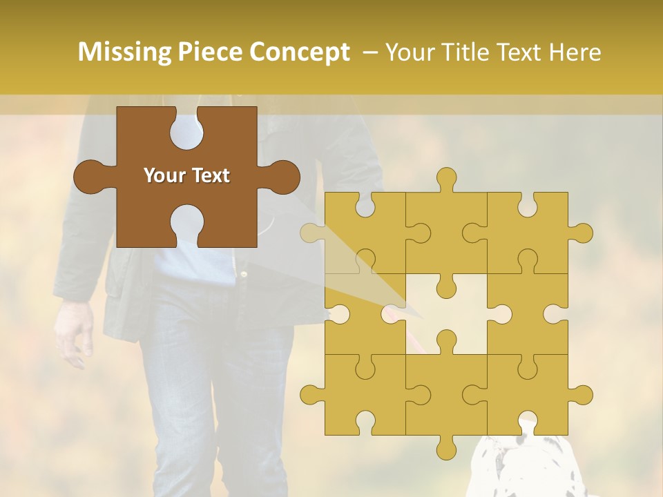 A Man Walking A Dalmatian Dog On A Leash PowerPoint Template