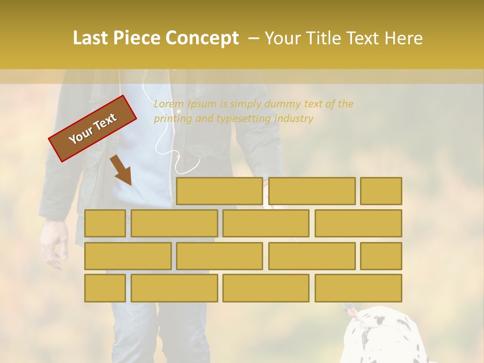 A Man Walking A Dalmatian Dog On A Leash PowerPoint Template