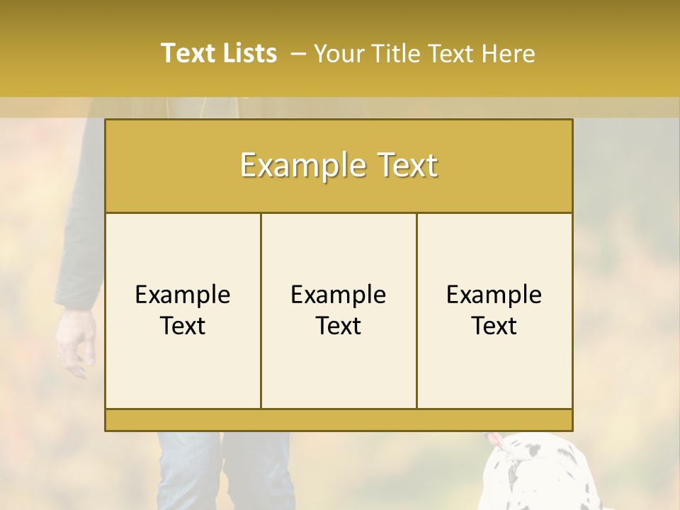 A Man Walking A Dalmatian Dog On A Leash PowerPoint Template