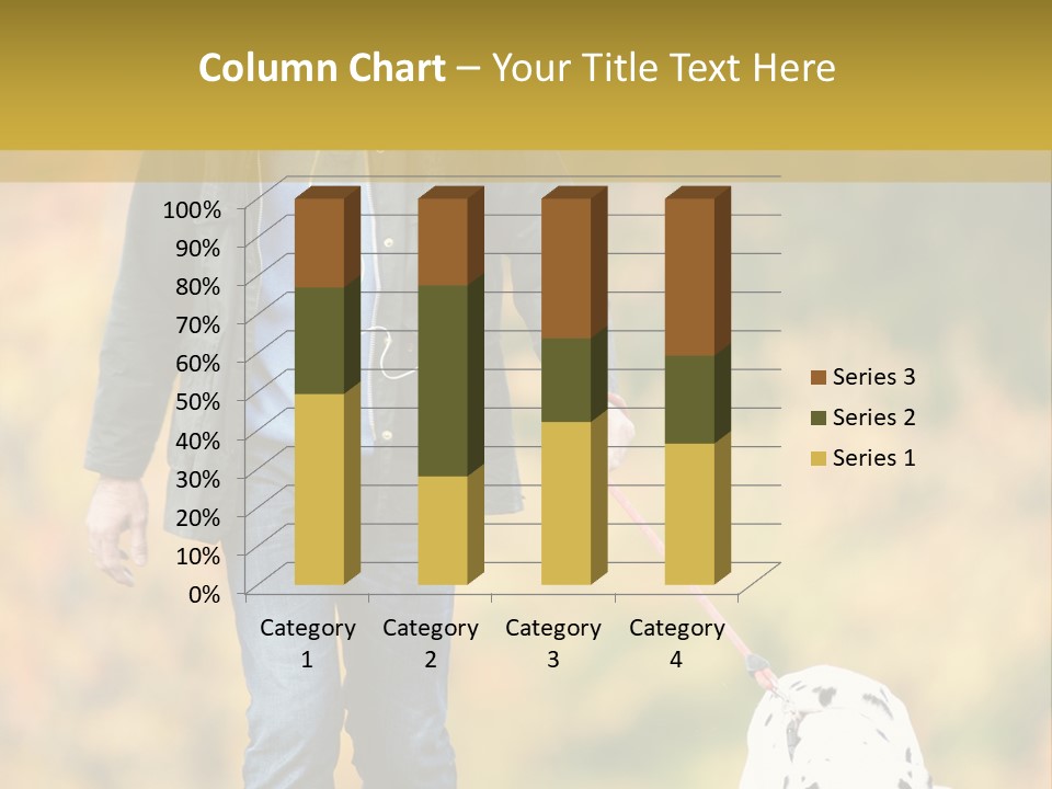 A Man Walking A Dalmatian Dog On A Leash PowerPoint Template