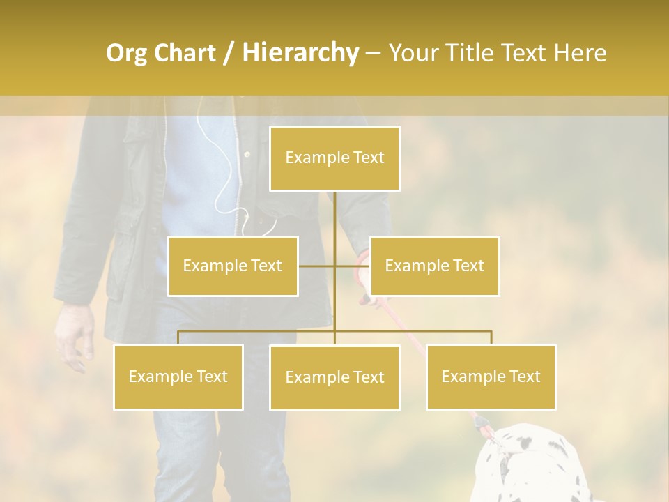 A Man Walking A Dalmatian Dog On A Leash PowerPoint Template