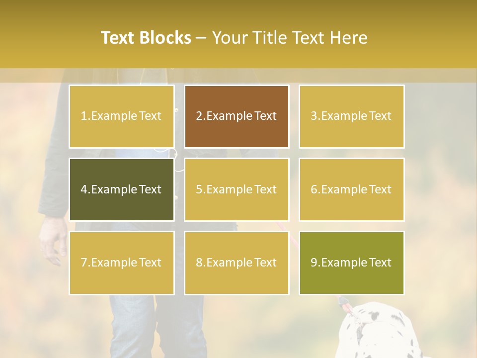 A Man Walking A Dalmatian Dog On A Leash PowerPoint Template