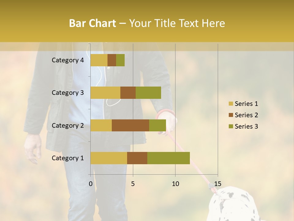 A Man Walking A Dalmatian Dog On A Leash PowerPoint Template