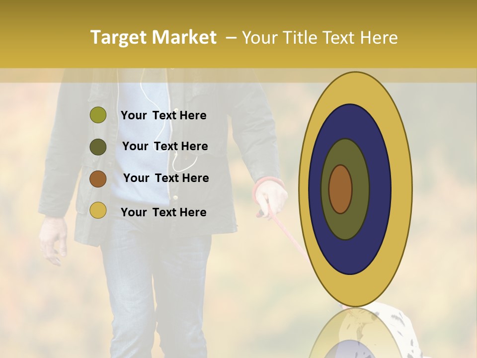 A Man Walking A Dalmatian Dog On A Leash PowerPoint Template