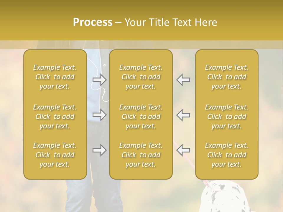 A Man Walking A Dalmatian Dog On A Leash PowerPoint Template