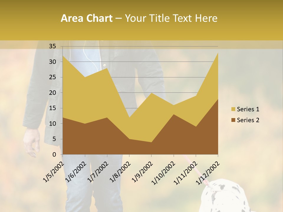 A Man Walking A Dalmatian Dog On A Leash PowerPoint Template