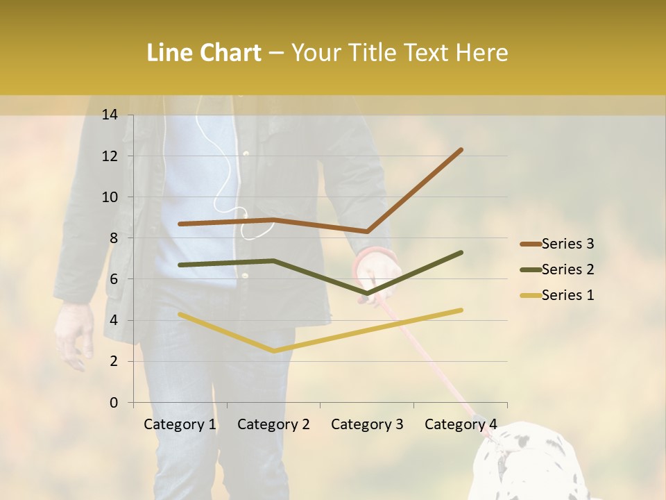 A Man Walking A Dalmatian Dog On A Leash PowerPoint Template