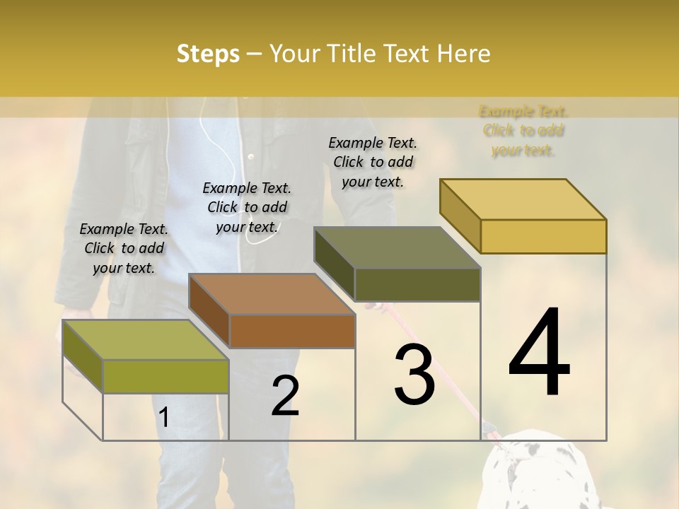 A Man Walking A Dalmatian Dog On A Leash PowerPoint Template