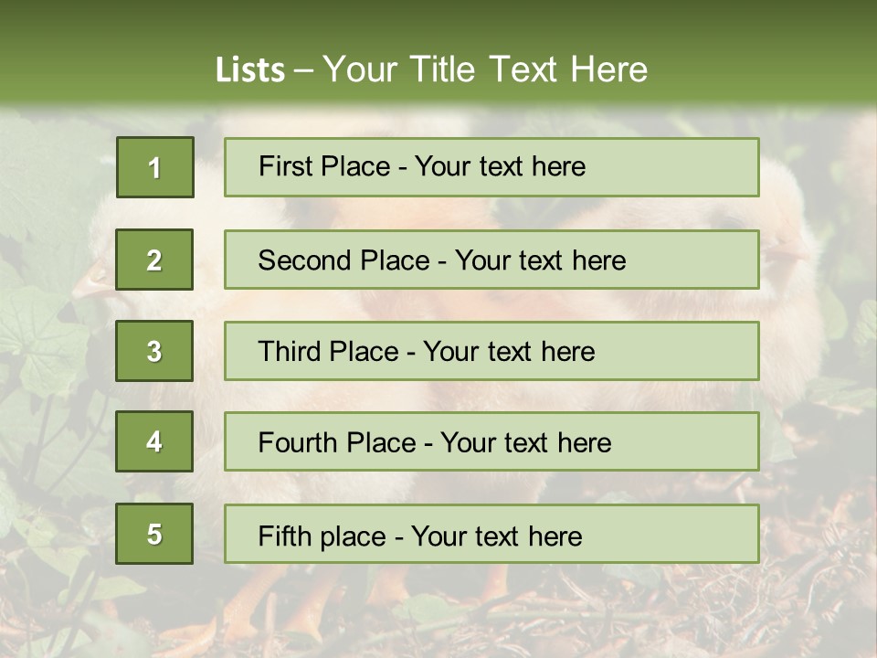 Five Farming Yellow PowerPoint Template