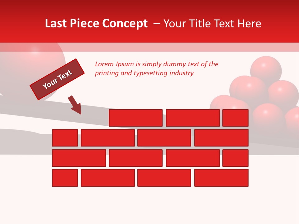 A Red Ball On Top Of A Scale With A Red Ball On Top Of It PowerPoint Template