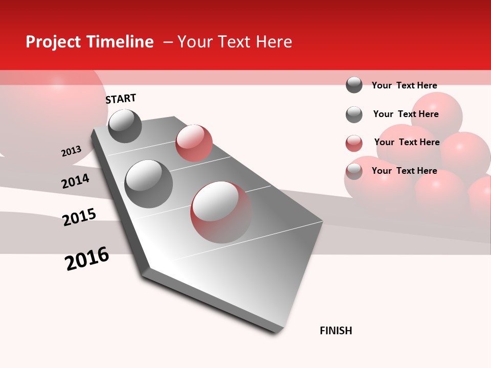 A Red Ball On Top Of A Scale With A Red Ball On Top Of It PowerPoint Template