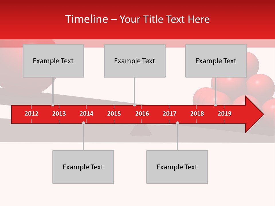 A Red Ball On Top Of A Scale With A Red Ball On Top Of It PowerPoint Template