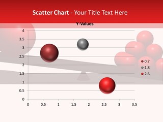 A Red Ball On Top Of A Scale With A Red Ball On Top Of It PowerPoint Template