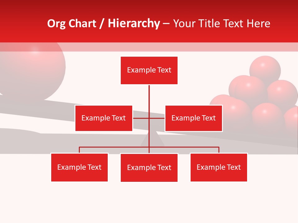 A Red Ball On Top Of A Scale With A Red Ball On Top Of It PowerPoint Template