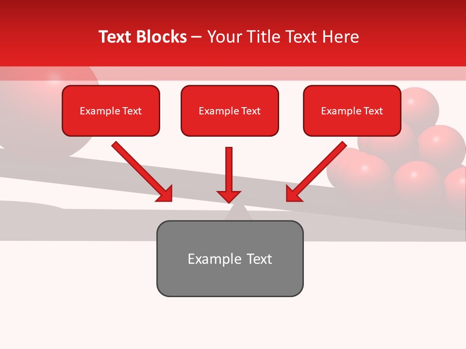A Red Ball On Top Of A Scale With A Red Ball On Top Of It PowerPoint Template