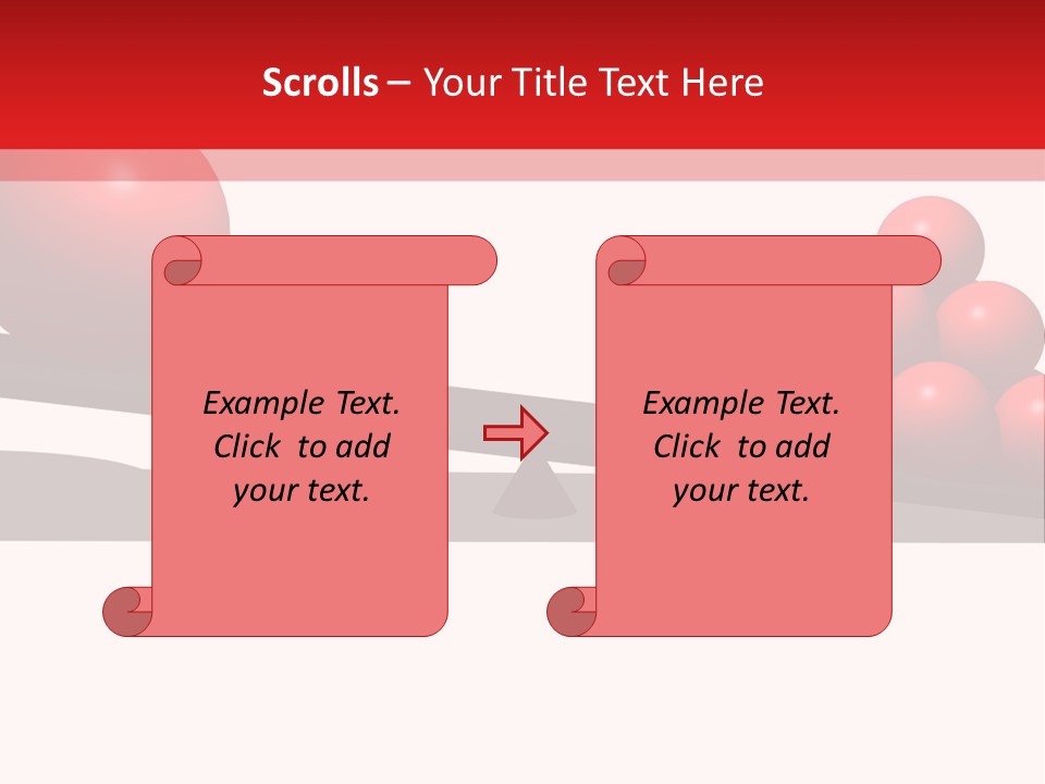 A Red Ball On Top Of A Scale With A Red Ball On Top Of It PowerPoint Template