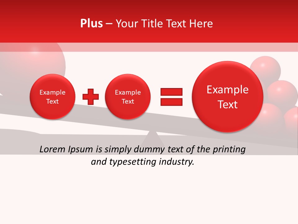 A Red Ball On Top Of A Scale With A Red Ball On Top Of It PowerPoint Template