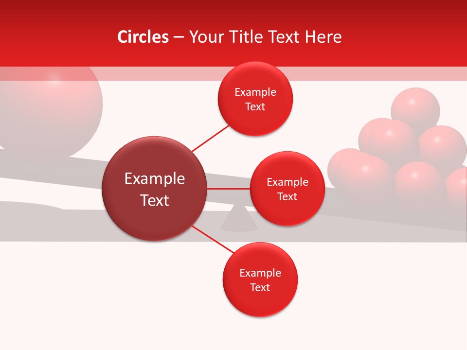 A Red Ball On Top Of A Scale With A Red Ball On Top Of It PowerPoint Template
