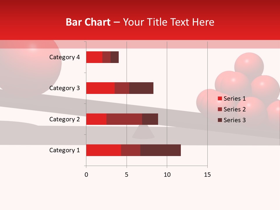 A Red Ball On Top Of A Scale With A Red Ball On Top Of It PowerPoint Template