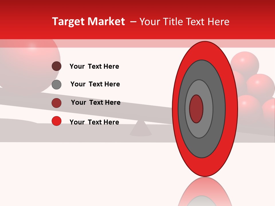 A Red Ball On Top Of A Scale With A Red Ball On Top Of It PowerPoint Template