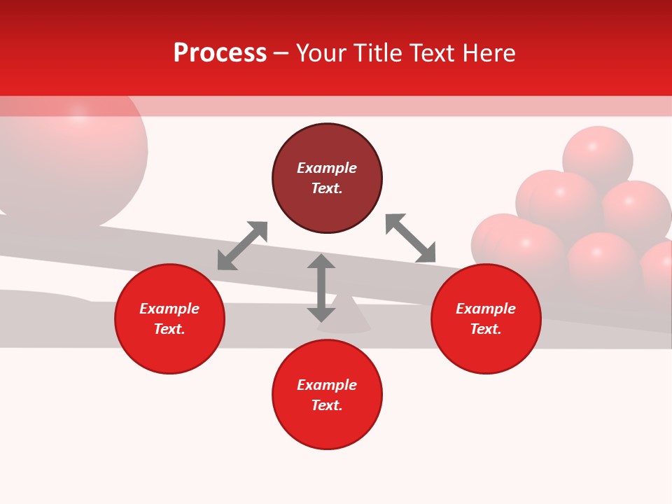 A Red Ball On Top Of A Scale With A Red Ball On Top Of It PowerPoint Template
