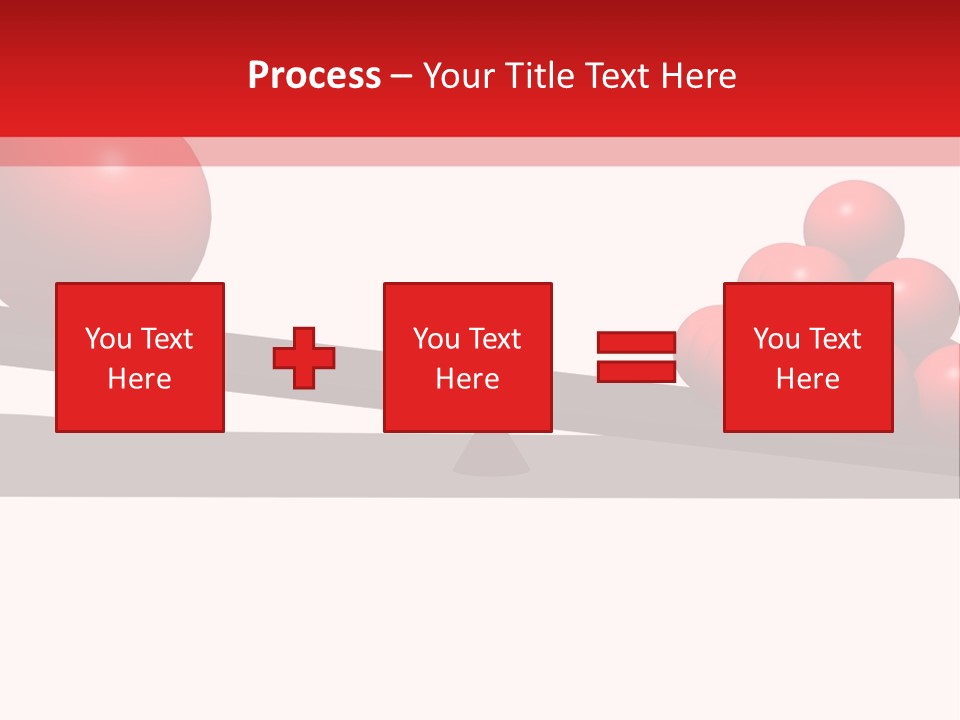 A Red Ball On Top Of A Scale With A Red Ball On Top Of It PowerPoint Template