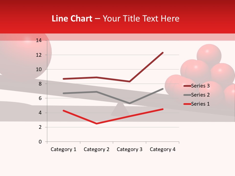 A Red Ball On Top Of A Scale With A Red Ball On Top Of It PowerPoint Template