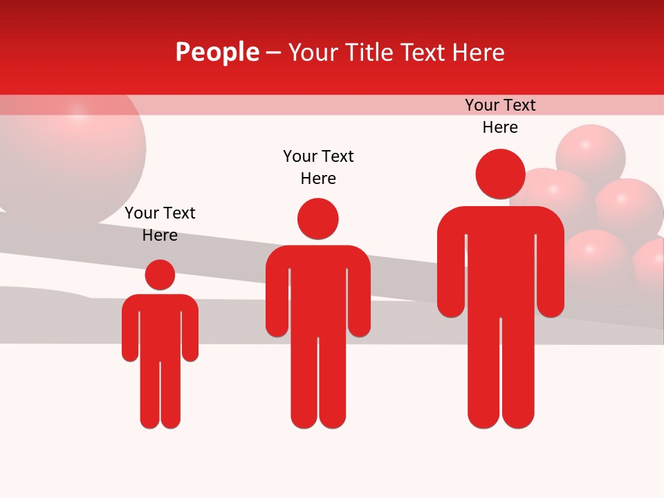 A Red Ball On Top Of A Scale With A Red Ball On Top Of It PowerPoint Template