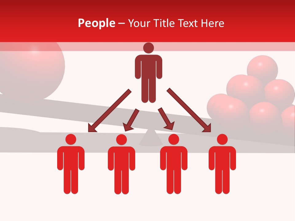 A Red Ball On Top Of A Scale With A Red Ball On Top Of It PowerPoint Template