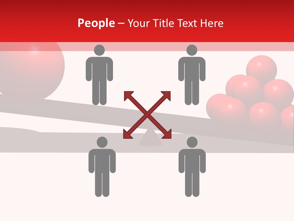 A Red Ball On Top Of A Scale With A Red Ball On Top Of It PowerPoint Template