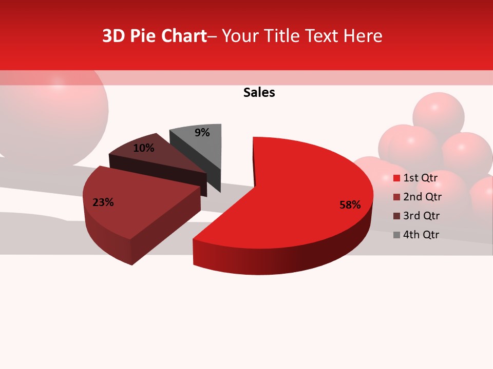 A Red Ball On Top Of A Scale With A Red Ball On Top Of It PowerPoint Template