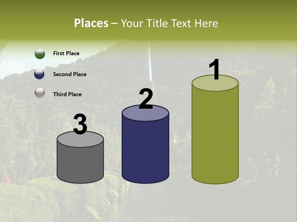 A Church On A Hill With A River In Front Of It PowerPoint Template