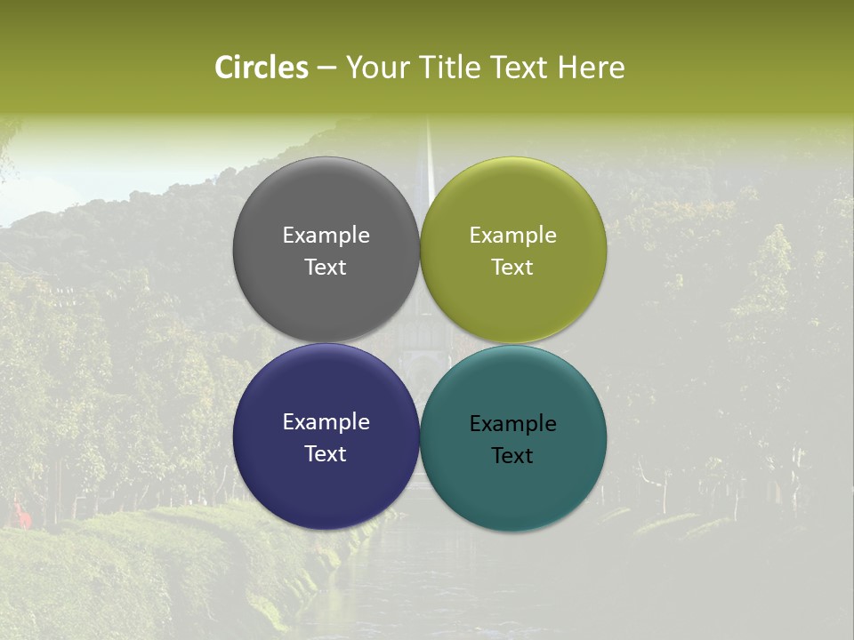 A Church On A Hill With A River In Front Of It PowerPoint Template