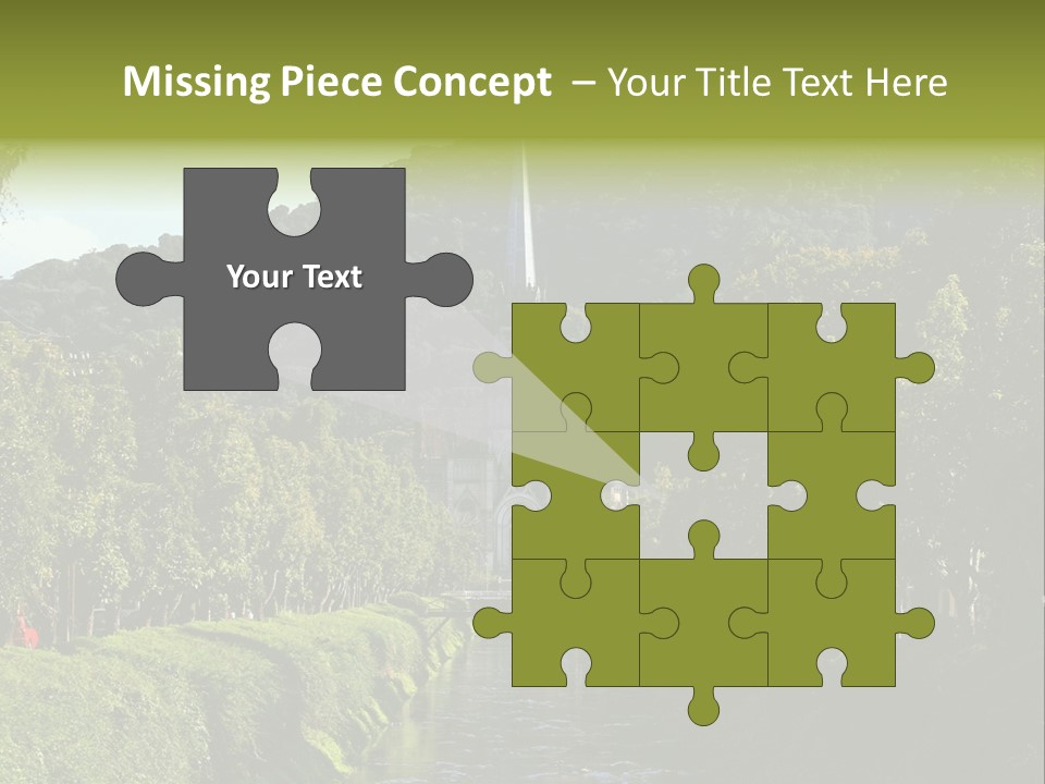 A Church On A Hill With A River In Front Of It PowerPoint Template